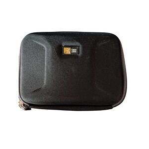 Case Logic Black Hard Shell Camera Case Red Interior with Carabiner Clip Small